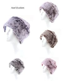 72 Bulk Womans Heavy Knit Winter Hat Plush Knit Hat Fleece Lined Assorted Color