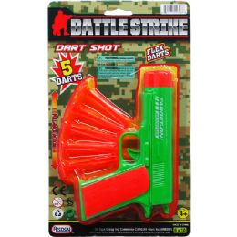 48 Wholesale 6.5" Toy Gun With Soft Darts On Blister Card
