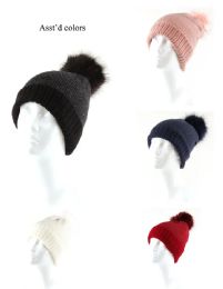 36 Pieces Women Warm Stretchy And Soft Beanie Hats With Pom Pom - Winter Beanie Hats