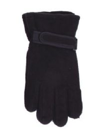 72 Units of Men's Black Fleece Glove - Fleece Gloves