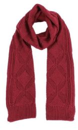 48 Wholesale Women's Cable Knit Scarf