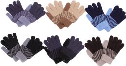 120 Pairs Boy's Striped Winter Glove - Kids Winter Gloves