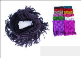 36 Pieces Women's Fringe Infinity Scarf - Winter Scarves
