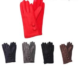 72 Wholesale Ladies Winter Gloves Assorted Color