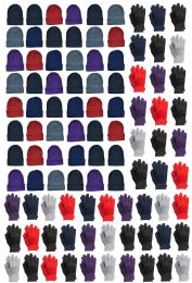 96 Bulk Yacht & Smith Womens Warm Winter Hats And Glove Set Assorted Colors 96 Pieces