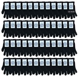48 Wholesale Yacht & Smith Unisex Black Magic Gloves