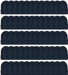 120 Units of Yacht & Smith Unisex Winter Warm Beanie Hats In Solid Black - Winter Beanie Hats