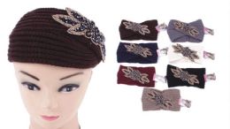 72 Pieces Knit Flower Headband - Ear Warmers