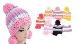 48 Pieces Women's Knit Hat With Pom Pom - Winter Beanie Hats