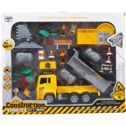6 Wholesale 20pc Construction World With 10" F/w Truck In Window Box