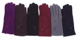 72 Pieces Women's Cotton Winter Glove - Knitted Stretch Gloves