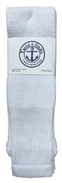 Yacht & Smith Men's Cotton 31" Inch Terry Cushioned Athletic White Tube Socks Size 13-16