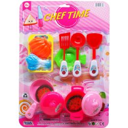 24 Wholesale 11-12pc Kitchen Set On Blister Card, 2 Assorted Styles
