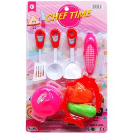 48 Wholesale Chef Time Kitchen Set On Blister