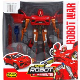 12 Wholesale 8" Transforming Robot With Light And Accessories In Window Box