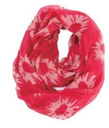 72 Wholesale Women's Floral Print Light Weight Infinity Scarf