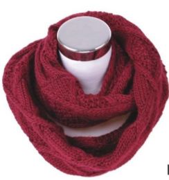 72 Pieces Women's Knitted Infinity Scarf - Womens Fashion Scarves
