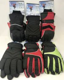 12 of Trufit Mens Insulated Waterproof Ski Gloves Asst Colors