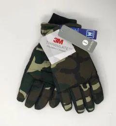 12 Pieces Men's Igloos Thinsulate Camo Ski Gloves - Ski Gloves