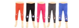 72 Pieces Children's Capri Sweatpants Fur Lined Assorted Colors - Girls Apparel