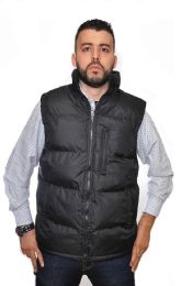 12 Bulk Men's 3 Pocket Vest With Fleece Lining