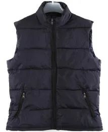 36 Wholesale Men's Nylon Winter Sleeveless Vest Assorted Colors