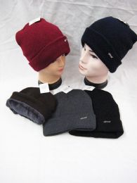 36 Pieces Mens Winter Warm Knitting Hats Plain Skull Beanie Cuff Lined - Winter Beanie Hats