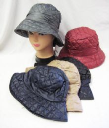 36 Bulk Womens Quilted Bucket Hat