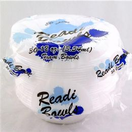 18 Units of Readi White Foam Bowls 12 Ounce - Disposable Plates & Bowls