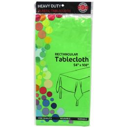 48 Wholesale Green Plastic Tablecover Rectangle