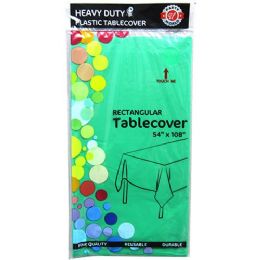 48 Wholesale Hunter Green Plastic Tablecover Rectangle