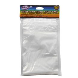 96 Units of 60 Piece Resealable Small Craft Bags - Craft Container and Storage