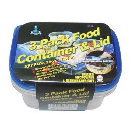 24 Wholesale 3 Pack Food Container And Lids