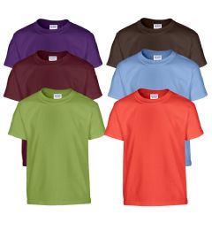 72 Pieces Mill Graded Gildan Irregular Youth 5.3 Oz. Short Sleeves Tees In Assorted Colors - Boys T Shirts