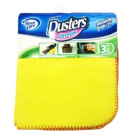 72 Pieces 3 Pack Yellow Dusters - Dusters