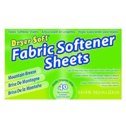 12 Wholesale Dryer Fabric Softner Sheets Mountain Breeze 40 Count