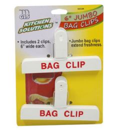 48 Wholesale Jumbo Bag Clips 6 Inch