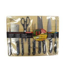 6 Wholesale 11 Piece Cutlery Set And Cutting Board