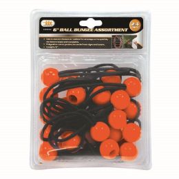 6 Sets 24 Piece Ball Bungee Assortment - Bungee Cords
