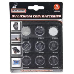 24 Wholesale 9 Piece 3v Lithium Coin Batteries
