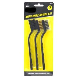 24 Wholesale 3 Piece Mini Wire Brush Set