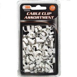 24 Wholesale 70 Piece Cable Clip Assortment