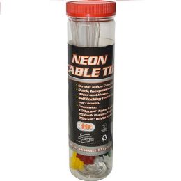 25 Pieces 125 Piece Neon Cable Tie - Wires and Cables