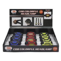 12 Pieces Cob Colorful Headlamp - Flash Lights