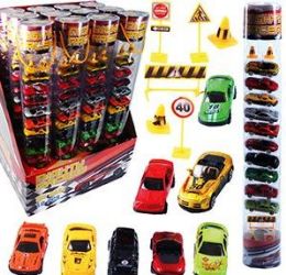 12 Wholesale 14 Piece Mighty Race Die Car Car Sets