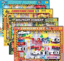 10 Wholesale 30 Piece Die Cast First Responders Play Sets