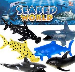 24 Wholesale 6 Piece Seabed World Vinyl Sharks And Whales Sets
