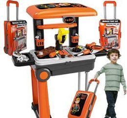 4 Wholesale 2 In 1 28 Piece Deluxe Tool Suitcase Play Sets