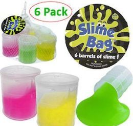 16 Wholesale 6 Pack Barrels Of Slime Assorted Colors