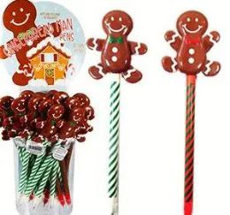48 Units of Gingerbread Man Action Pens - Seasonal Items